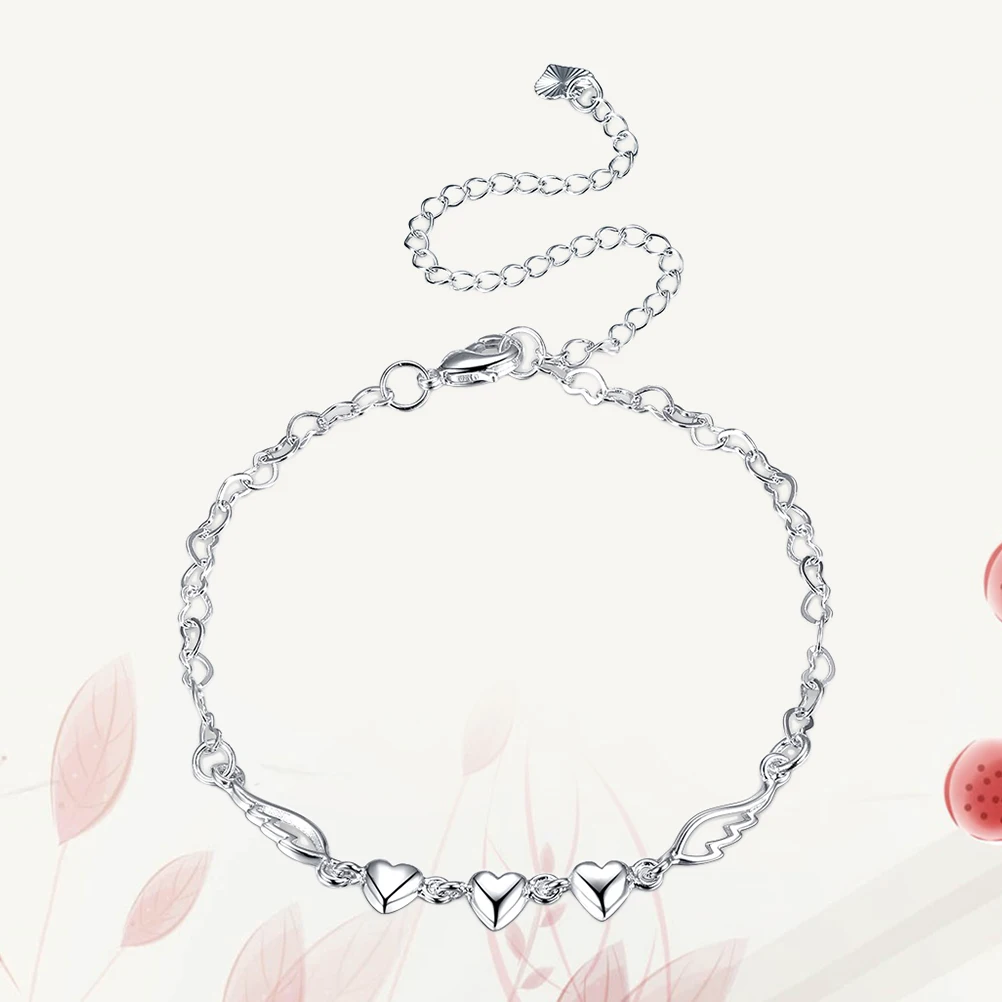 Silver Heart Wings Anklet Fashionable Women Barefoot Chain Comfortable Anti Allergy Shiny Smooth Daily Beach Party Gift
Silver Heart Wings Anklet Fashionable Women Barefoot Chain Comfortable Anti Allergy Shiny Smooth Daily Beach Party Gift