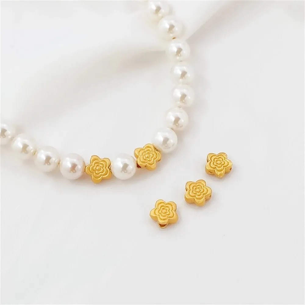 Ancient-style Gold Accessories Matte Gold Five-pointed Star Double-sided Flower Through-hole Beads DIY Bracelet Necklace Beading
Ancient-style Gold Accessories Matte Gold Five-pointed Star Double-sided Flower Through-hole Beads DIY Bracelet Necklace Beading