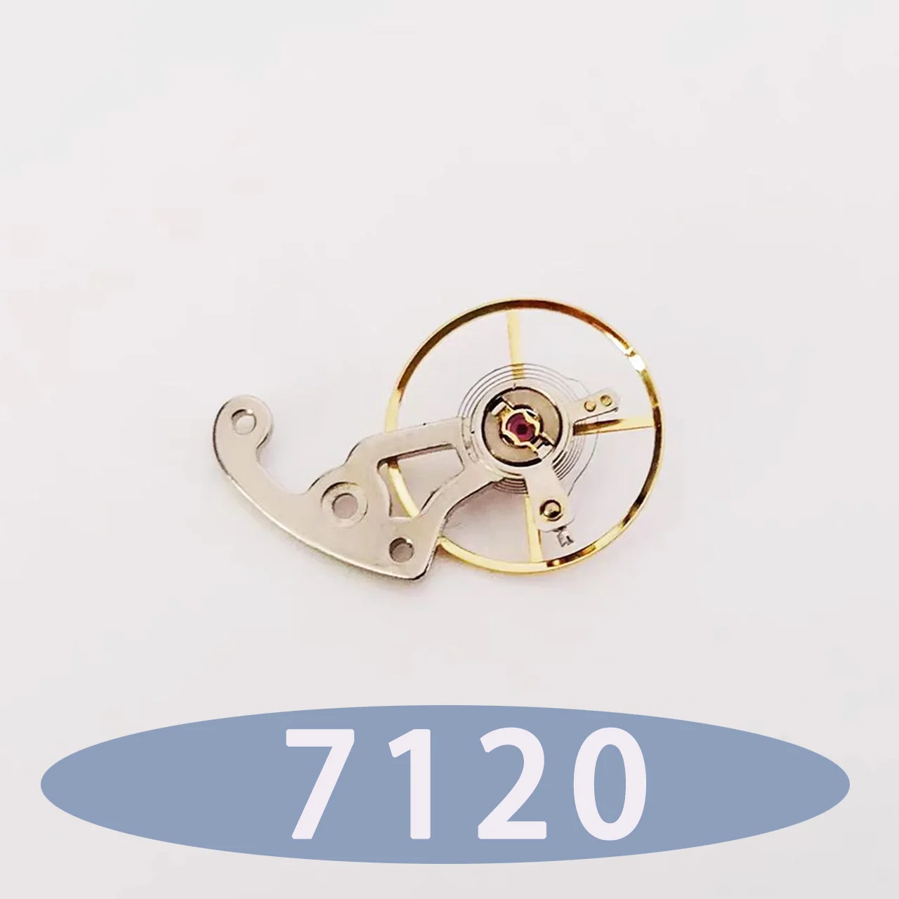 Watch accessory balance wheel assembly (silver hollowed out version) suitable for 7120 movement full swing set swing
Watch accessory balance wheel assembly (silver hollowed out version) suitable for 7120 movement full swing set swing