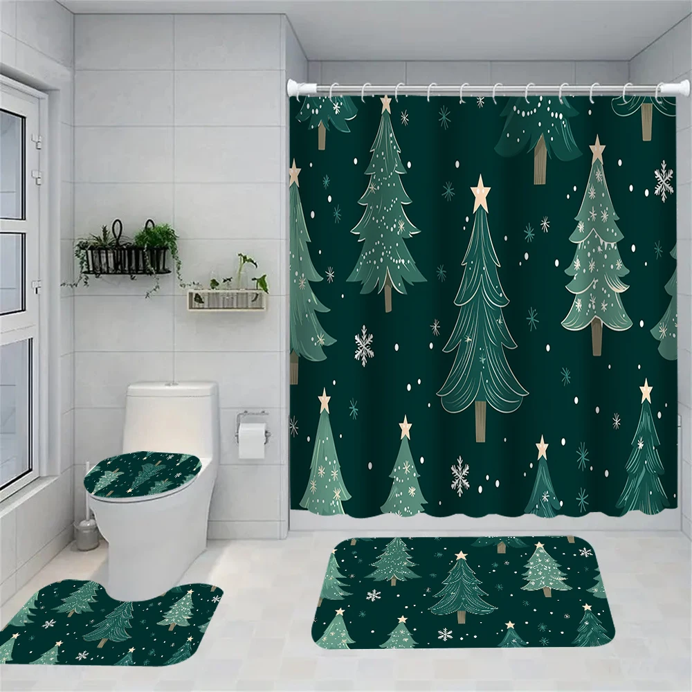 1/4 pine forest shower curtain, toilet seat decoration, shower curtain with carpet and toilet lid, 70.8x70.8 inches
1/4 pine forest shower curtain, toilet seat decoration, shower curtain with carpet and toilet lid, 70.8x70.8 inches