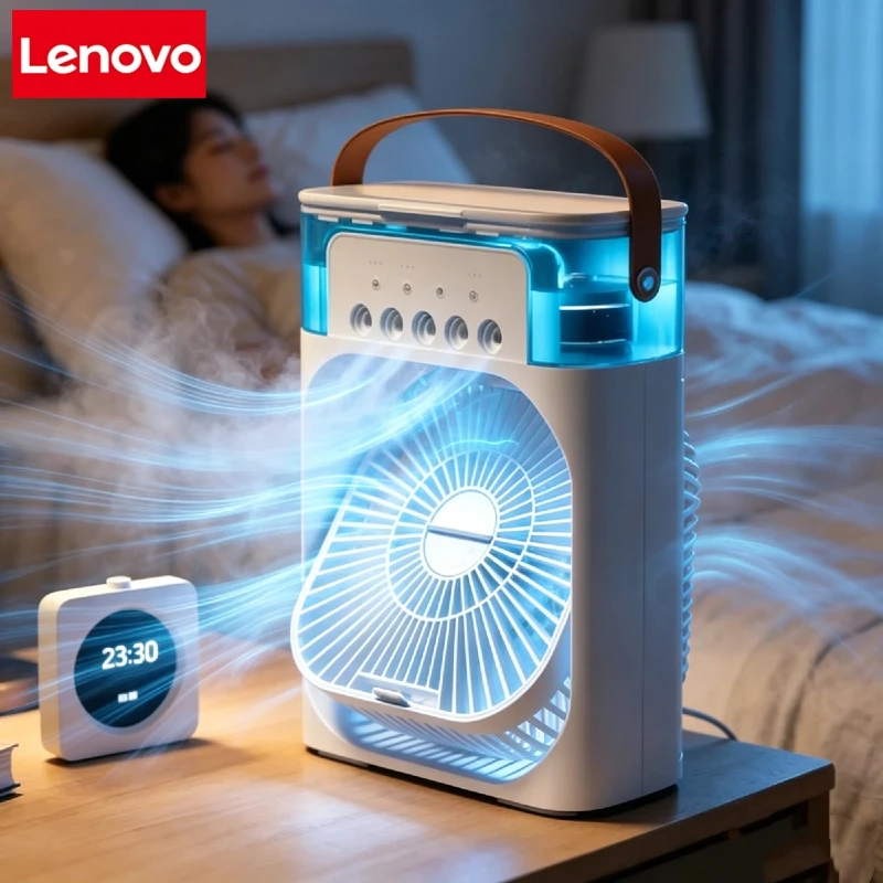 Lenovo 3in1 Fan Air Conditioner Household Mini Air Cooler Led Night Light Portable Humidifier Air Adjustment Fan Office Home Fan
Lenovo 3in1 Fan Air Conditioner Household Mini Air Cooler Led Night Light Portable Humidifier Air Adjustment Fan Office Home Fan
