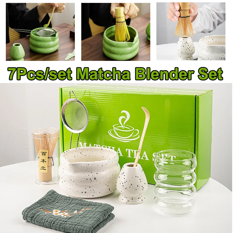 7Pcs Japanese Matcha Blender Set with Mouth Matcha Whisk Holder Bamboo Scoop Tea-Making Tools For Tranditional Ceremony Gifts
7Pcs Japanese Matcha Blender Set with Mouth Matcha Whisk Holder Bamboo Scoop Tea-Making Tools For Tranditional Ceremony Gifts