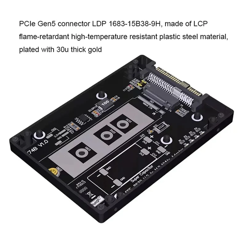 M. 2 Nvme To U. 2 SSD SFF8639 R74B Pcie 4.0 Adapter Hard Drive Box 2230/2242/2260/2280 SSD DDR4 M2 X4 128Gbps GEN3 GEN4
M. 2 Nvme To U. 2 SSD SFF8639 R74B Pcie 4.0 Adapter Hard Drive Box 2230/2242/2260/2280 SSD DDR4 M2 X4 128Gbps GEN3 GEN4