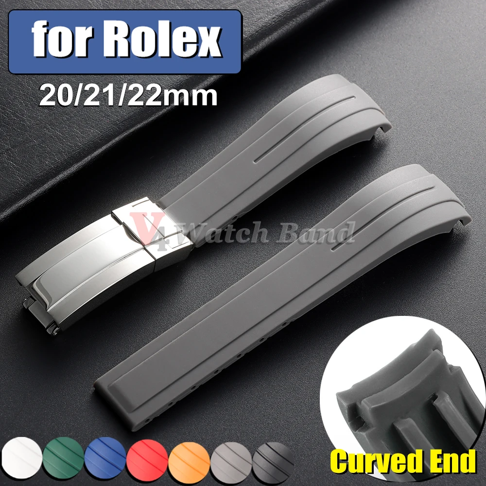 Arc Rubber Watchband 20 21mm 22mm for Rolex Daytona Yacht-Master Ultra Flexible Comfortable Silicone Folding Buckle Curved Strap
Arc Rubber Watchband 20 21mm 22mm for Rolex Daytona Yacht-Master Ultra Flexible Comfortable Silicone Folding Buckle Curved Strap
