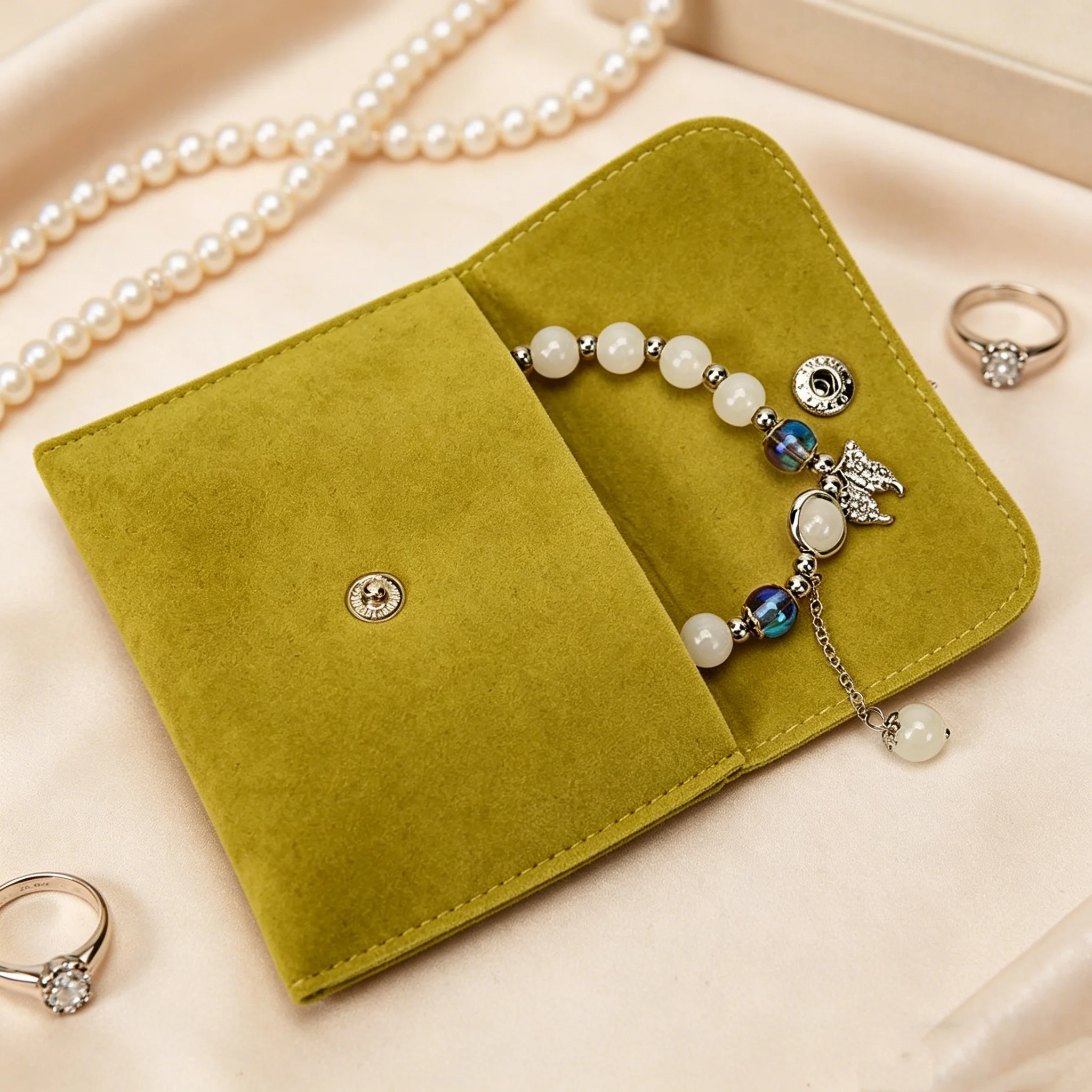 SheepSew 50pcs Custom Logo Thick Velvet Jewelry Bags Envelope Pouches with Snap Button Closure
SheepSew 50pcs Custom Logo Thick Velvet Jewelry Bags Envelope Pouches with Snap Button Closure