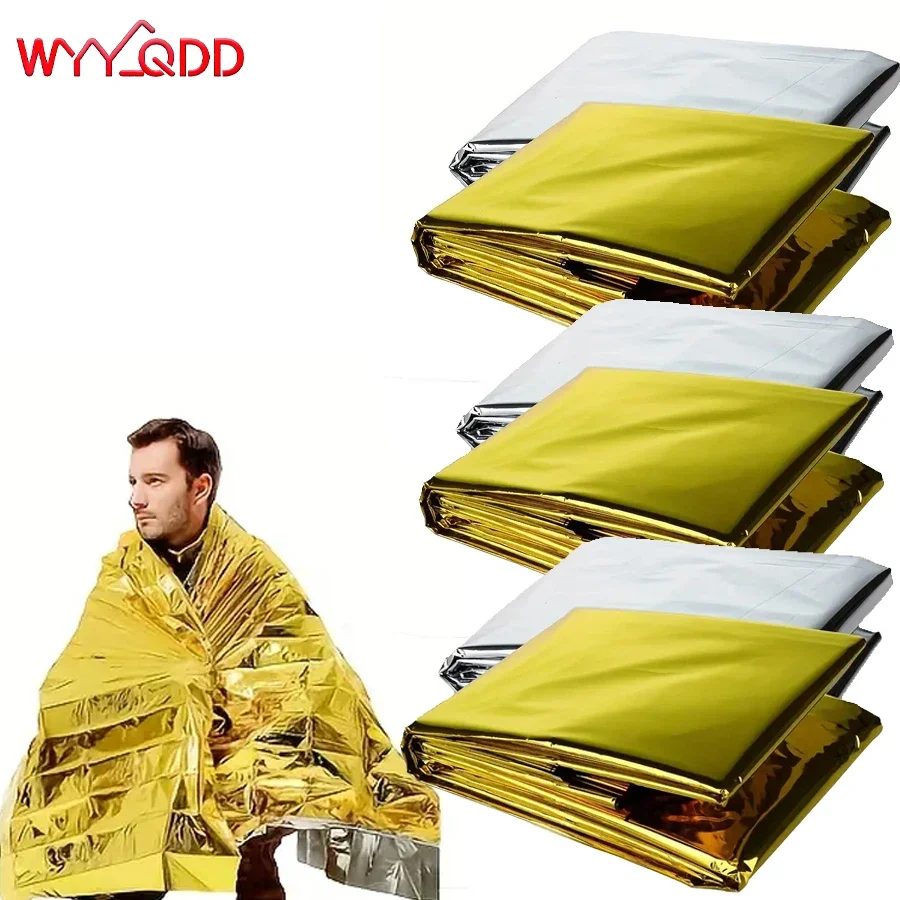 2/4/6Pcs Emergency Blanket - High-Visibility Silvery/Golden Dual-Tone,Portable & Compact For Outdoor Camping,Hiking,Waterproof
2/4/6Pcs Emergency Blanket - High-Visibility Silvery/Golden Dual-Tone,Portable & Compact For Outdoor Camping,Hiking,Waterproof