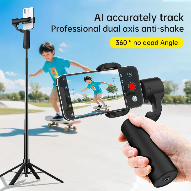 Q18 Gimbal Stabilizer 3-Axis Foldable Handheld Tripod for Smartphone,NO APP AI Tracking, Gesture Control,360°Inception Gimbal
Q18 Gimbal Stabilizer 3-Axis Foldable Handheld Tripod for Smartphone,NO APP AI Tracking, Gesture Control,360°Inception Gimbal