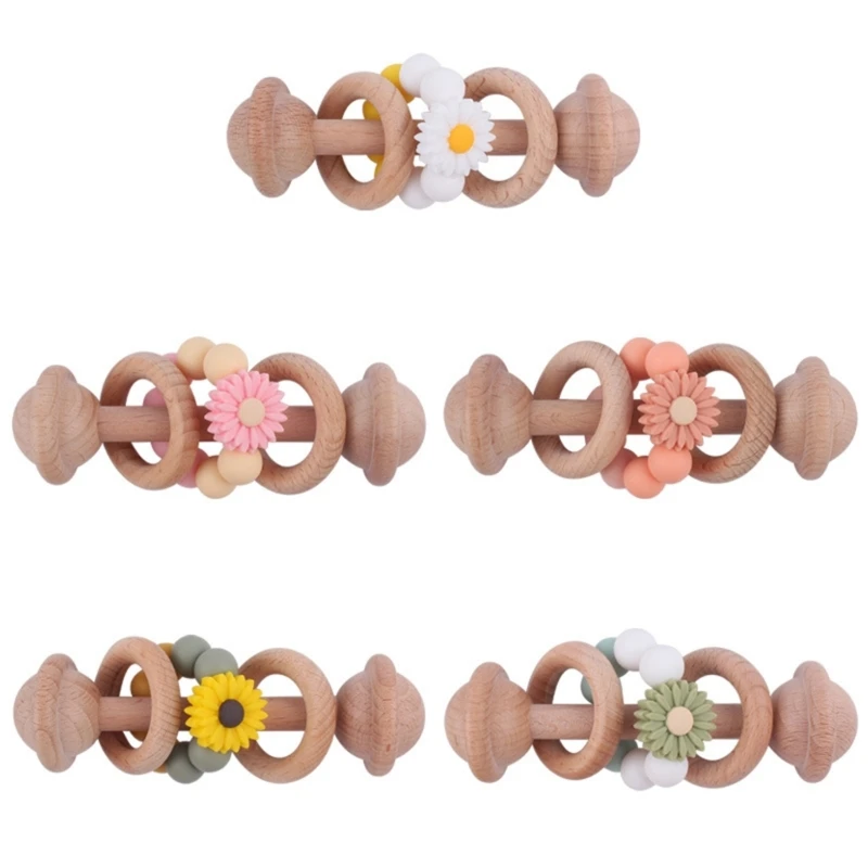 N80C Silicone Flower Bead Woods Rattle Baby Toy Grasping Toy Woods Silicone Rattle
N80C Silicone Flower Bead Woods Rattle Baby Toy Grasping Toy Woods Silicone Rattle