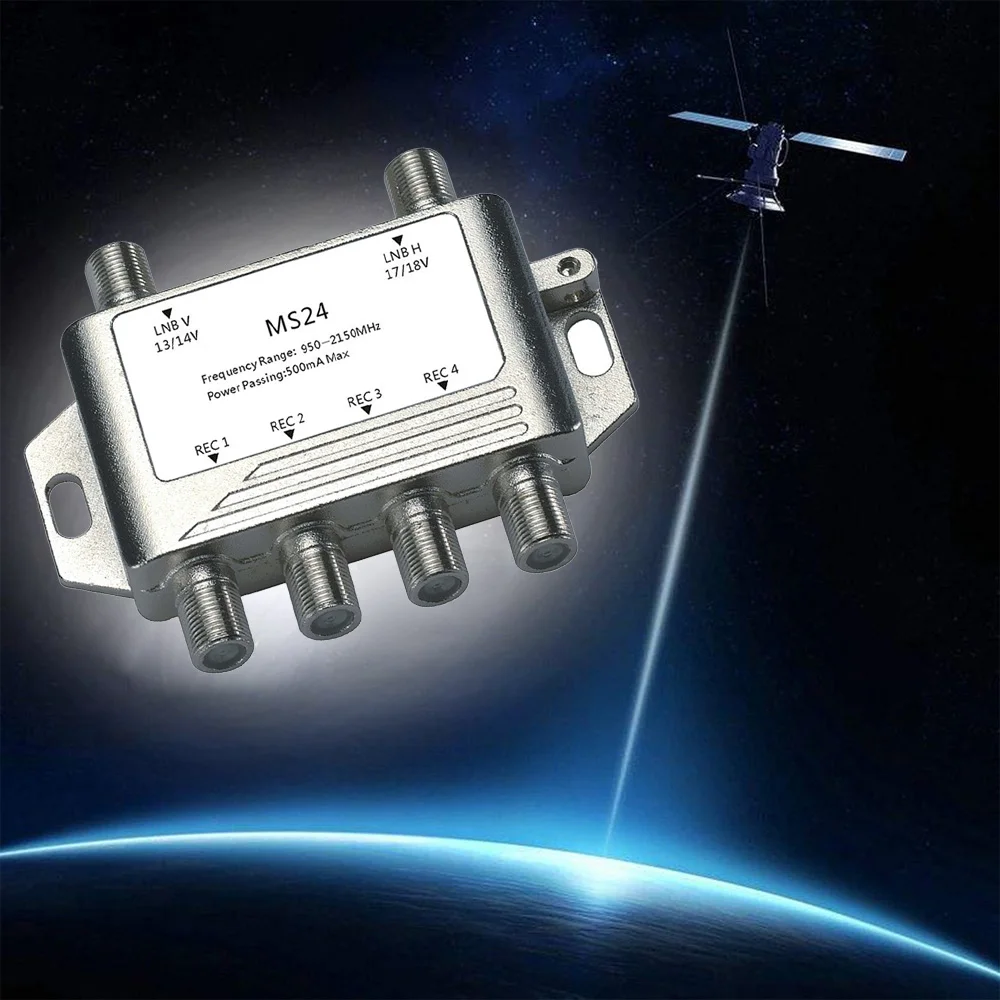 Satellite Splitter Antenna Cable 2 in 4 Satellite MultiSwitch FTA TV LNB Switch For Cascade Satellite Separation RF Dropshipping
Satellite Splitter Antenna Cable 2 in 4 Satellite MultiSwitch FTA TV LNB Switch For Cascade Satellite Separation RF Dropshipping