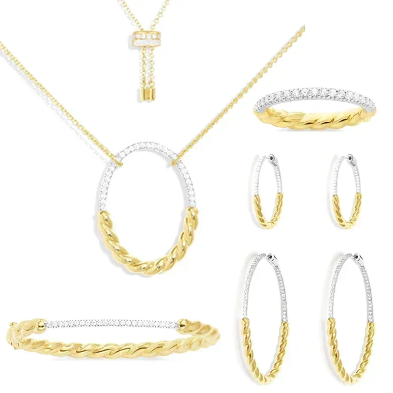 CY 2025 Spiral Diamond Adjustable Necklace Bracelet Earring Ring Couple Fashion Versatile Jewelry
CY 2025 Spiral Diamond Adjustable Necklace Bracelet Earring Ring Couple Fashion Versatile Jewelry