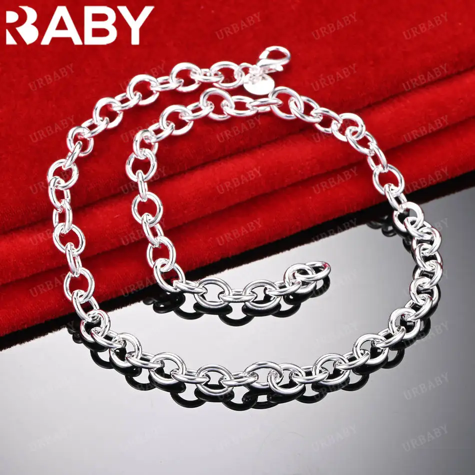 URBABY 45cm 925 Sterling Silver Chain Necklace For Women Men Charm Trend Birthday Gifts Fashion Party
URBABY 45cm 925 Sterling Silver Chain Necklace For Women Men Charm Trend Birthday Gifts Fashion Party