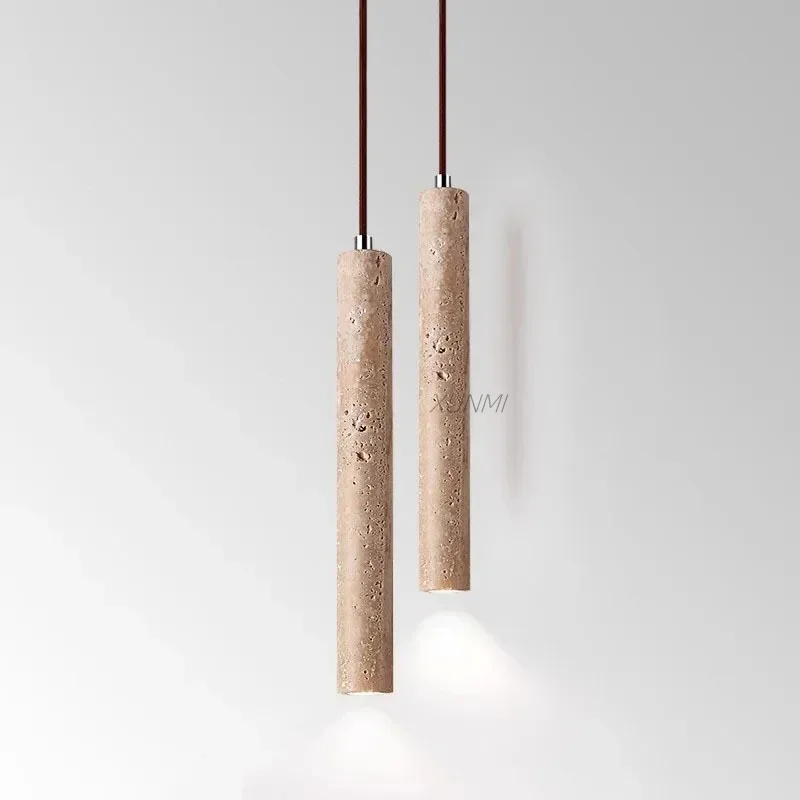Yellow Travertine Japanese Style Wabi-sabi Style Bedroom Bedside Chandelier Nordic Style Homestay Cream LED Small Pendant Lights
Yellow Travertine Japanese Style Wabi-sabi Style Bedroom Bedside Chandelier Nordic Style Homestay Cream LED Small Pendant Lights