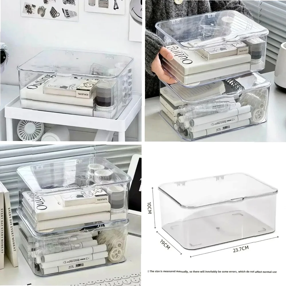 Acrylic Clear Clamshell Storage Box, Multi-Purpose Organizer for Home Office Desk Essentials
Acrylic Clear Clamshell Storage Box, Multi-Purpose Organizer for Home Office Desk Essentials
