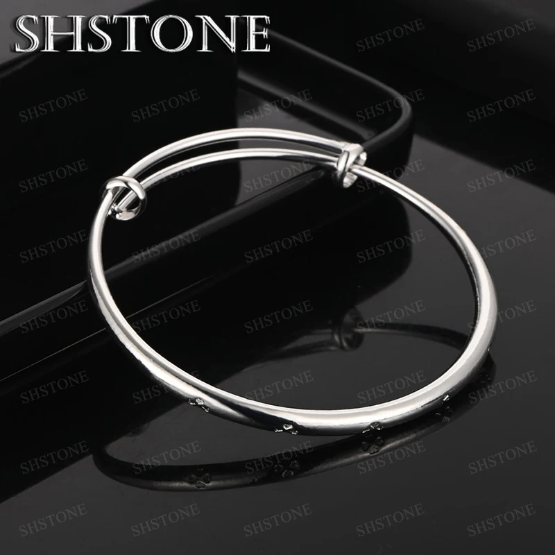 925 Sterling Silver Adjustable Bangle For Men Women Engagement Wedding Elegant Party Gift Fashion Charm Jewelry Accessories
925 Sterling Silver Adjustable Bangle For Men Women Engagement Wedding Elegant Party Gift Fashion Charm Jewelry Accessories