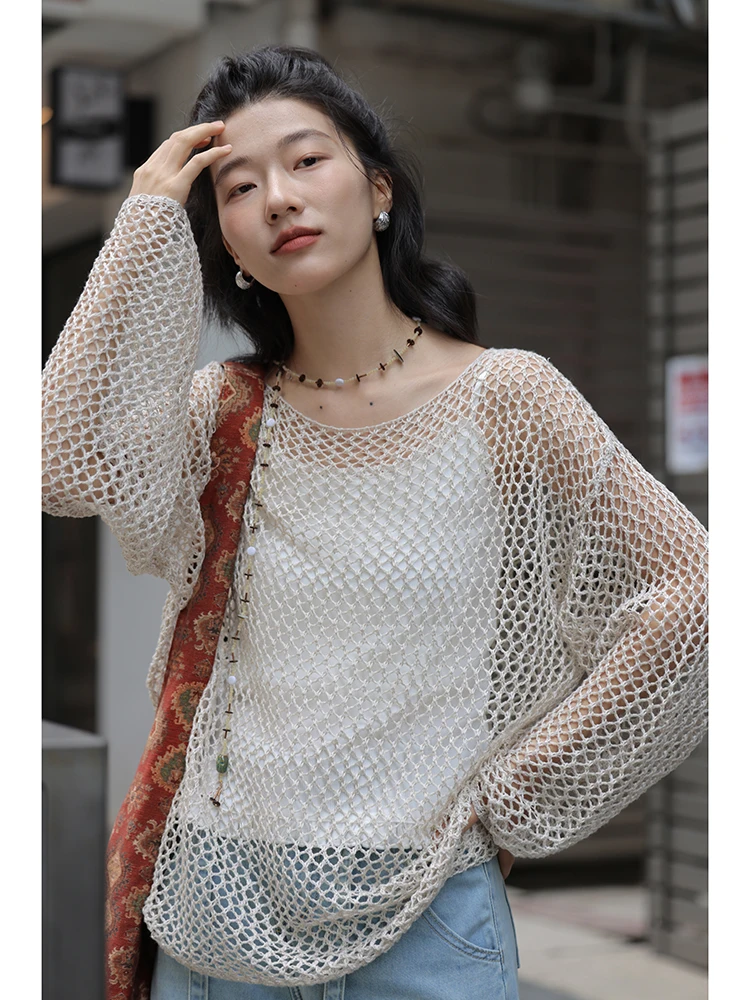 Unique Beautiful Hollow out Knitted Shirt Women's Summer Thin Air Conditioning Loose Top Super Pretty Initial Spring Street S...
Unique Beautiful Hollow out Knitted Shirt Women's Summer Thin Air Conditioning Loose Top Super Pretty Initial Spring Street S...