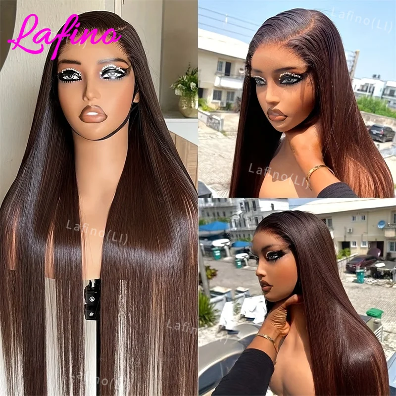 #4 Chocolate Brown Straight 30 Inch 13x6 Lace Frontal Chocolate Brown Colored Human Hair Wigs 220 Density For Women
#4 Chocolate Brown Straight 30 Inch 13x6 Lace Frontal Chocolate Brown Colored Human Hair Wigs 220 Density For Women
