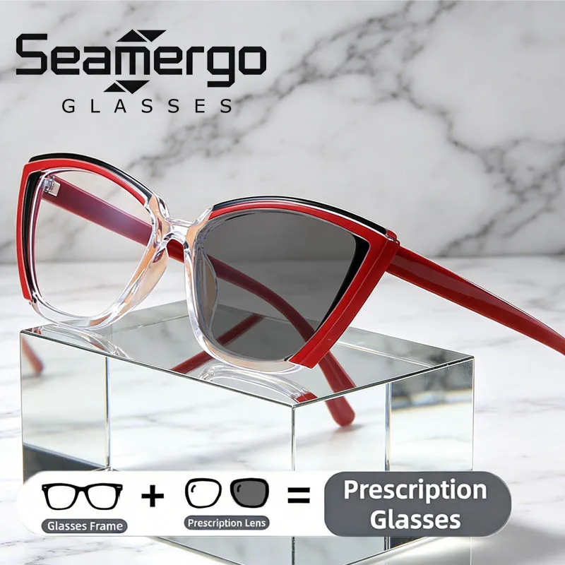 SEAMERGO Retro Customized Glasses Women Cat Eye Photochromic Prescription Glasses Stylish Myopia Prebyopia Anti Blue Ray Lenses
SEAMERGO Retro Customized Glasses Women Cat Eye Photochromic Prescription Glasses Stylish Myopia Prebyopia Anti Blue Ray Lenses