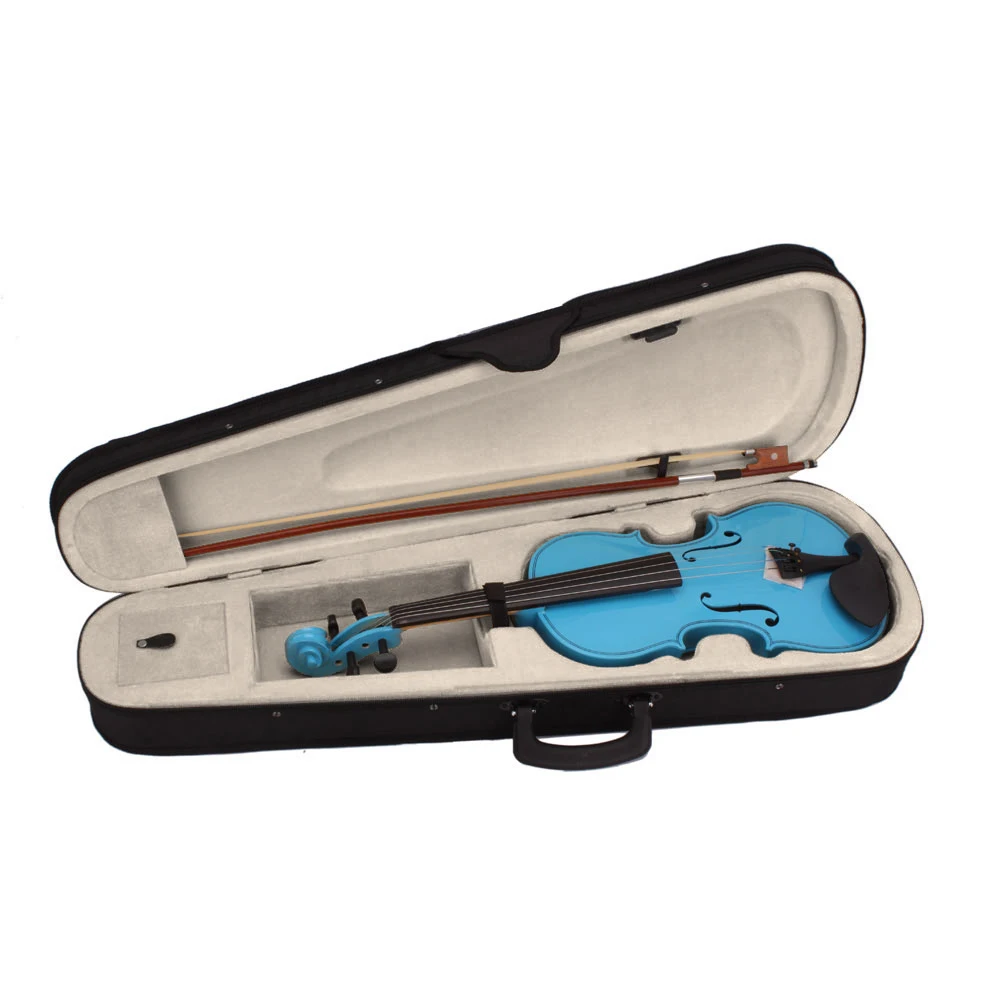 4/4 sky blue violin + box + bow + rosin
4/4 sky blue violin + box + bow + rosin