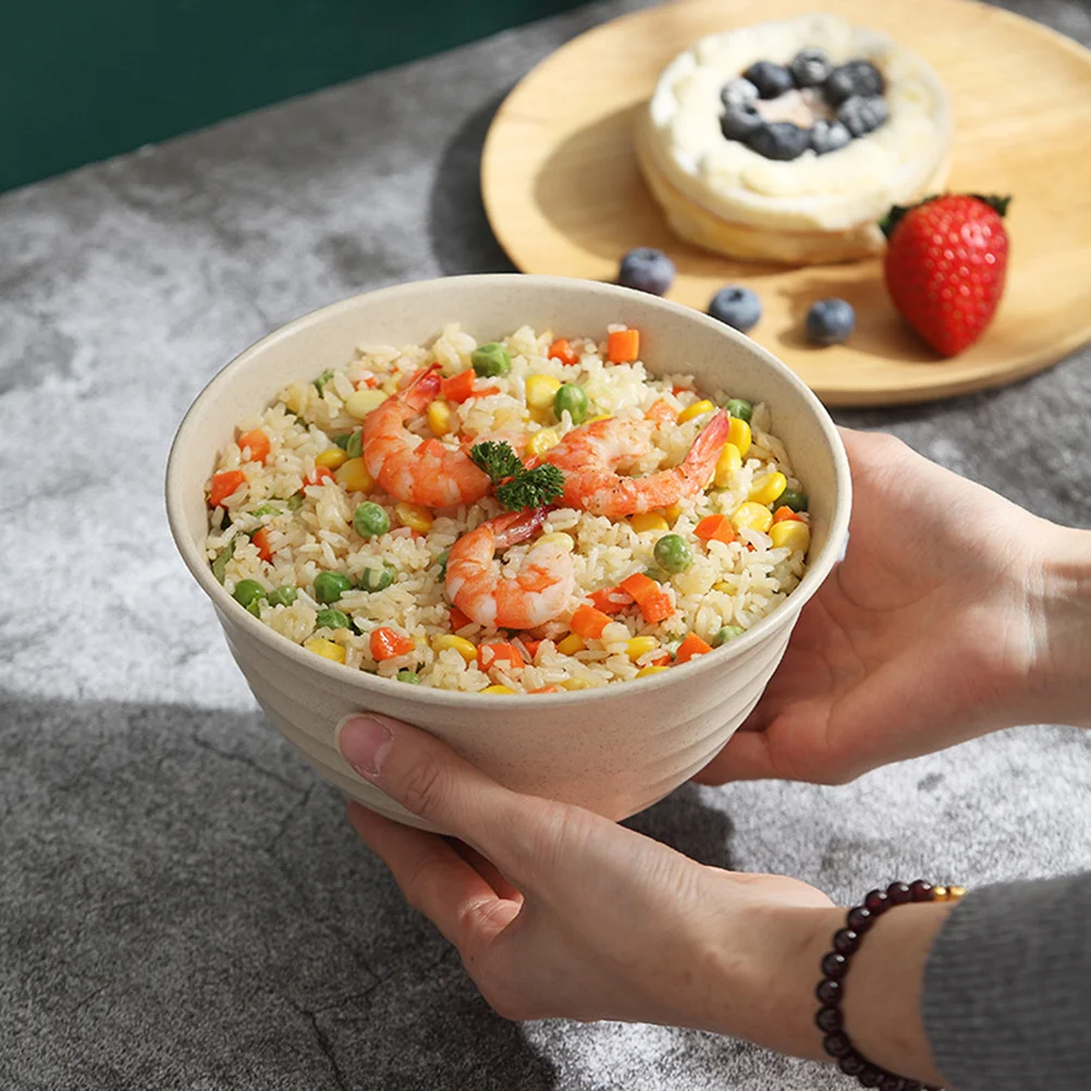4 шт. 7-дюймовые миски из пшеничной соломы, большие экологически чистые штабелируемые миски для подачи риса и овощей, контейнеры для еды, пластик без BPA
4 шт. 7-дюймовые миски из пшеничной соломы, большие экологически чистые штабелируемые миски для подачи риса и овощей, контейнеры для еды, пластик без BPA