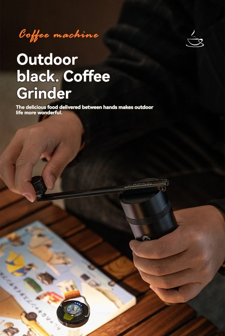 CAMPINGMOON CC-152-BK Stainless Steel Grinding Core Hand cranked Coffee Grinder Outdoor Camping Hand brewed Coffee Grinder
CAMPINGMOON CC-152-BK Stainless Steel Grinding Core Hand cranked Coffee Grinder Outdoor Camping Hand brewed Coffee Grinder