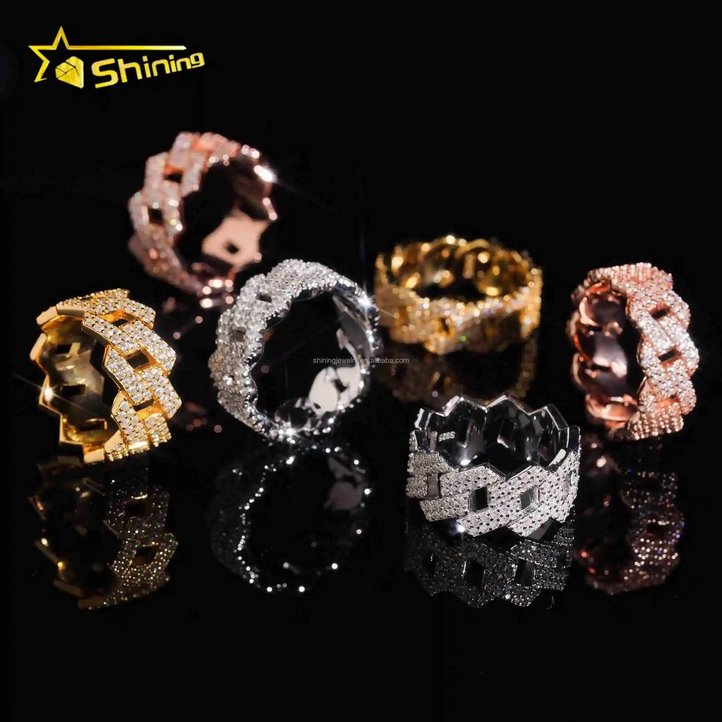 Bulk Stock Drop Shipping Fire Shining Jewelry Iced Out Man Jewelry Hip Hop 925 Silver Jewelry Moissanite Diamond Cuban Band Ring
Bulk Stock Drop Shipping Fire Shining Jewelry Iced Out Man Jewelry Hip Hop 925 Silver Jewelry Moissanite Diamond Cuban Band Ring