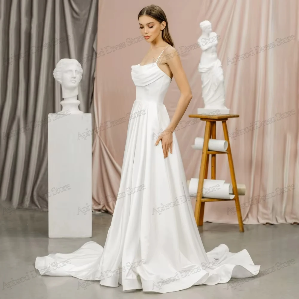 Graceful Wedding Dresses Simple Satin Bridal Gowns Spaghetti Straps Robes For Formal Party Vestidos De Novia Customized 2026
Graceful Wedding Dresses Simple Satin Bridal Gowns Spaghetti Straps Robes For Formal Party Vestidos De Novia Customized 2026