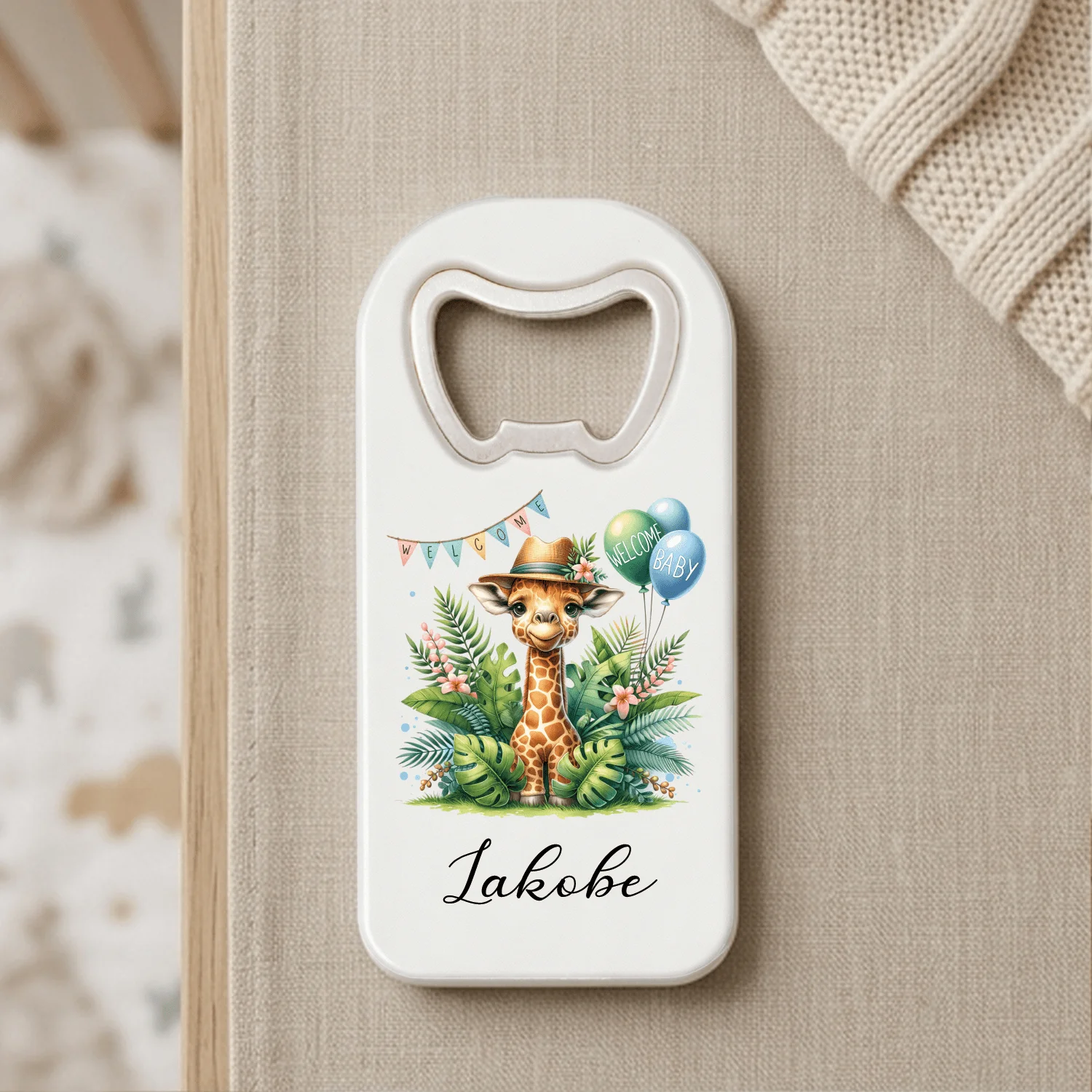 10PCS-Personalized Baby Shower Bottle Opener Custom Name Cute Giraffe Keychain Welcome Baby Party Favor Guest Return Gift
10PCS-Personalized Baby Shower Bottle Opener Custom Name Cute Giraffe Keychain Welcome Baby Party Favor Guest Return Gift