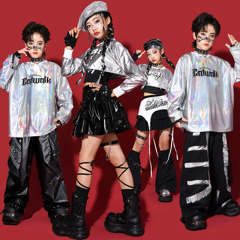 Silver Hip Hop Clothes Kid Boys Jazz Dance Performance Clothes Black Street Dance Pants Children Fashion Stage Costume
Silver Hip Hop Clothes Kid Boys Jazz Dance Performance Clothes Black Street Dance Pants Children Fashion Stage Costume
