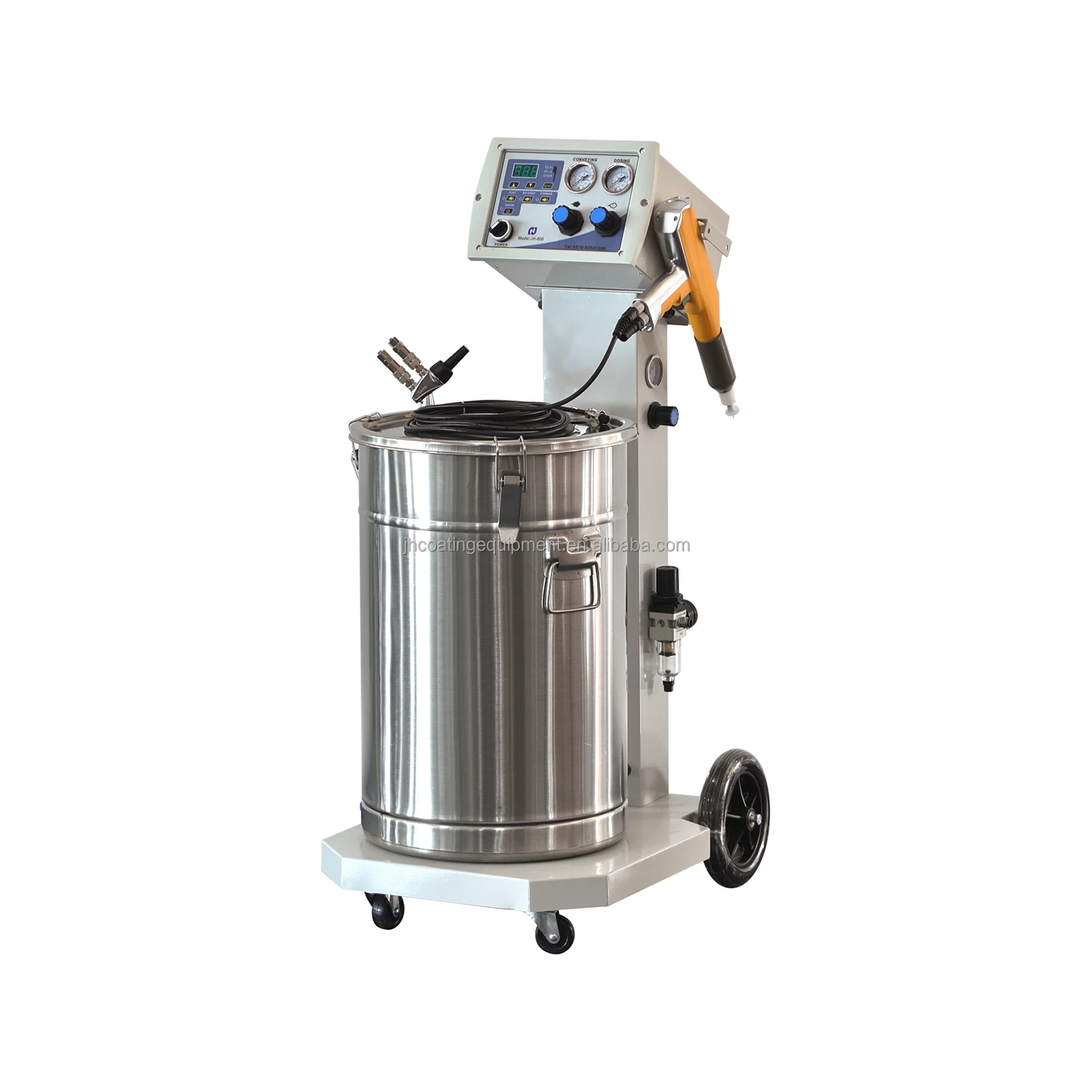 Intelligent electrostatic powder coating machine for spraying metal