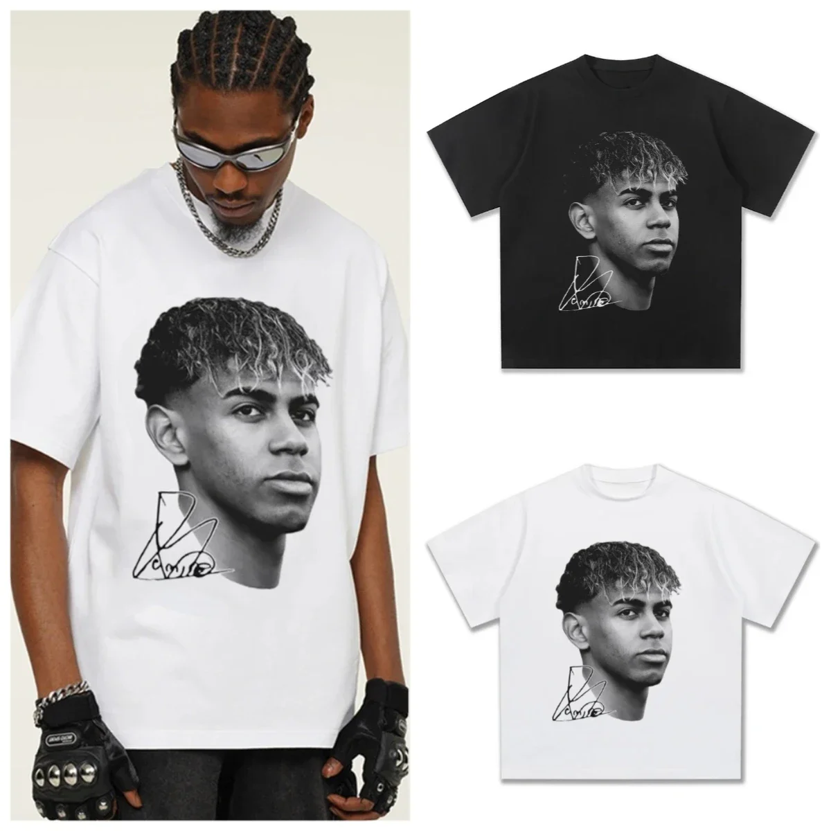 Lamine Yamal Spanish Football Superstar Portrait Printed Men Women Short Sleeve Cotton T-shirt USA Style Unisex World Cup Tops
Lamine Yamal Spanish Football Superstar Portrait Printed Men Women Short Sleeve Cotton T-shirt USA Style Unisex World Cup Tops