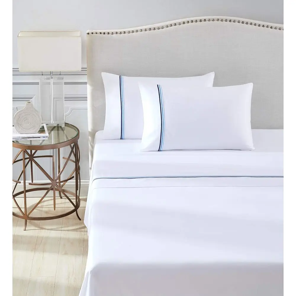 Triple Luxe Sateen Hotel Collection Sheet Set 100 Certified Egyptian Cotton, Baratta Embroidery, Queen, Ocean
Triple Luxe Sateen Hotel Collection Sheet Set 100 Certified Egyptian Cotton, Baratta Embroidery, Queen, Ocean
