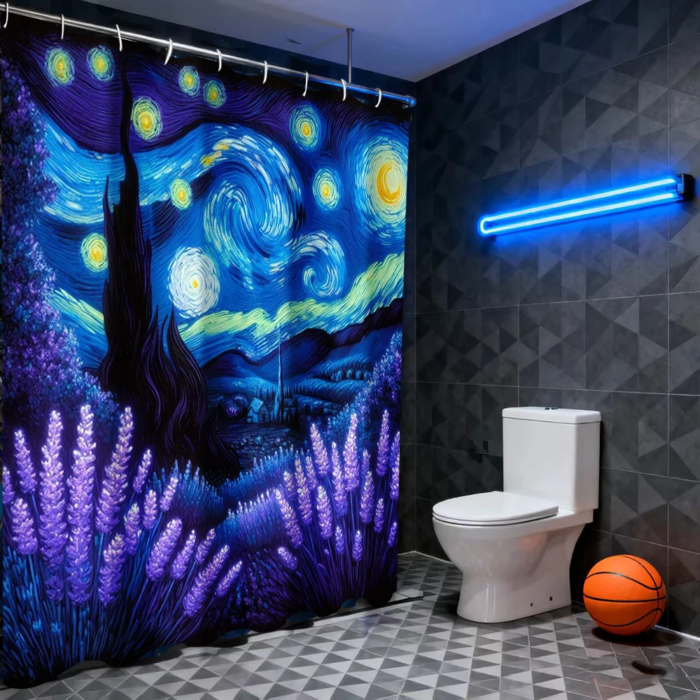 Painting art style shower curtain, bathroom shower waterproof curtain with 12 hooks, fish shaped home decoration, free delivery
Painting art style shower curtain, bathroom shower waterproof curtain with 12 hooks, fish shaped home decoration, free delivery