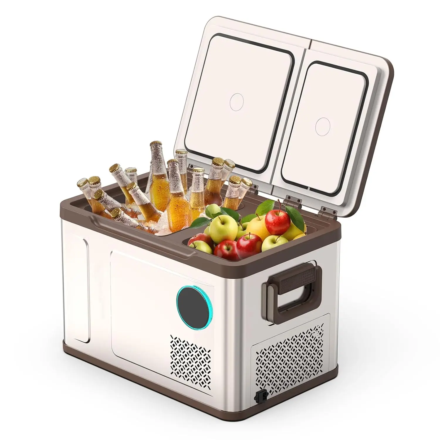 Portable Car Refrigerator 33 Quart, Portable Freezer Dual Zone Electric Cooler for Outdoor Camping Travel,12/24V DC, Customized
Portable Car Refrigerator 33 Quart, Portable Freezer Dual Zone Electric Cooler for Outdoor Camping Travel,12/24V DC, Customized