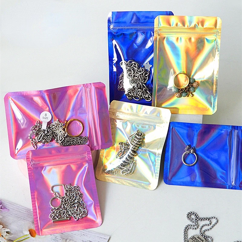 100PCS Flat Holographic Laser Ziplock Bag DIY Xmas Jewelry Badge Nail Beauty Chains Snack Candy Wedding Gifts Packaging Pouches
100PCS Flat Holographic Laser Ziplock Bag DIY Xmas Jewelry Badge Nail Beauty Chains Snack Candy Wedding Gifts Packaging Pouches
