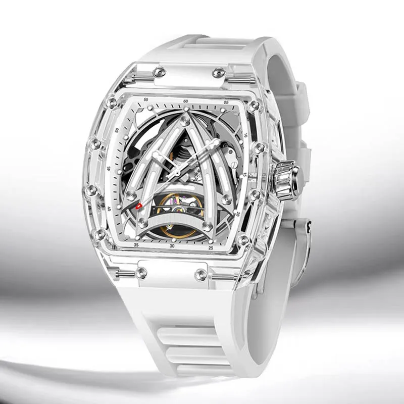 PINDU Designer Hollow Tonneau Mechanical Watch Men Luxury Brand Skeleton Automatic Watches Mens Sport Silicone Wristwatch JH3105
PINDU Designer Hollow Tonneau Mechanical Watch Men Luxury Brand Skeleton Automatic Watches Mens Sport Silicone Wristwatch JH3105