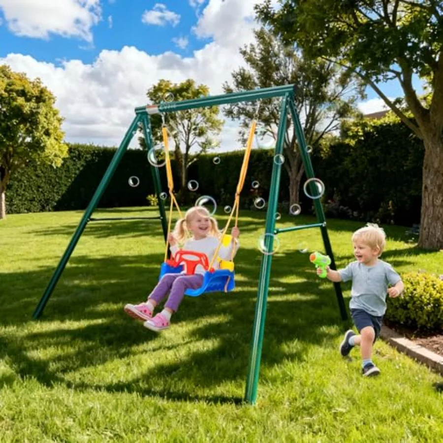 Toddler Swing Set 4-in-1 Swing Sets for Backyard Indoor/Outdoor Baby Swing with Heavy Duty Metal Stand Suitable for Aged 6 Mont
Toddler Swing Set 4-in-1 Swing Sets for Backyard Indoor/Outdoor Baby Swing with Heavy Duty Metal Stand Suitable for Aged 6 Mont