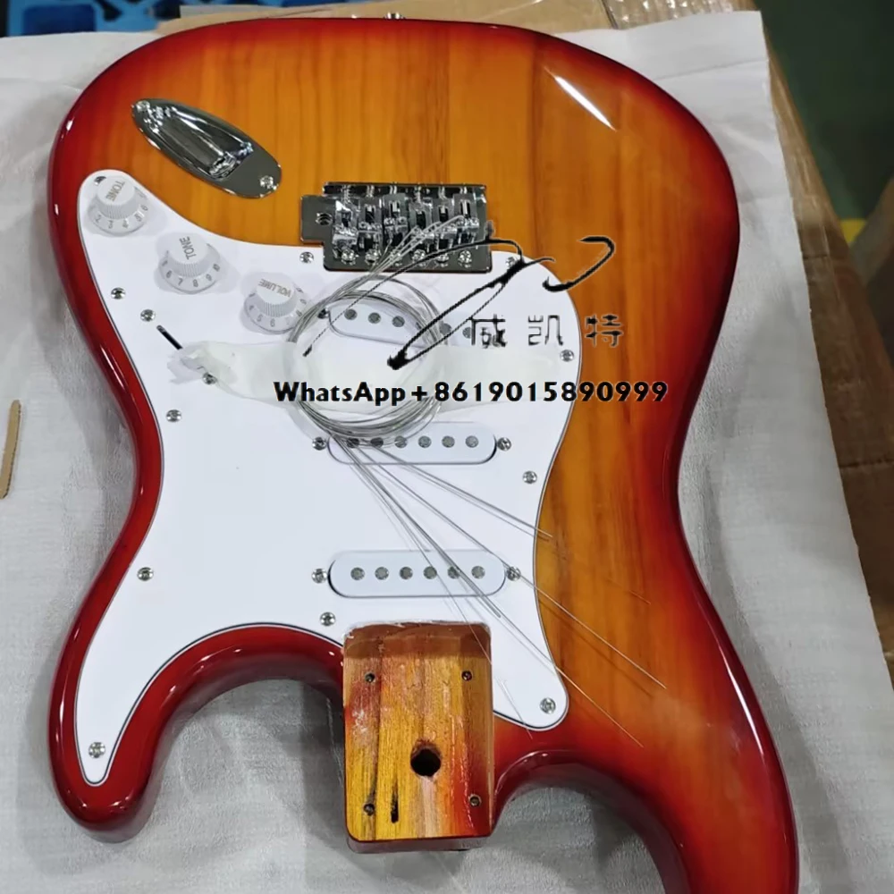 Factory Wholesale Combination SSS Pickup Complete Strat Style Electric Guitar Body Set With String
Factory Wholesale Combination SSS Pickup Complete Strat Style Electric Guitar Body Set With String