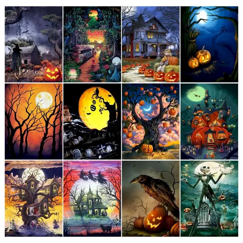 GATYZTORY DIY Oil Painting By Numbers Pumpkin HandPainted Kits Drawing Canvas Paint By Numbers Tree Scenery Halloween Gift
GATYZTORY DIY Oil Painting By Numbers Pumpkin HandPainted Kits Drawing Canvas Paint By Numbers Tree Scenery Halloween Gift