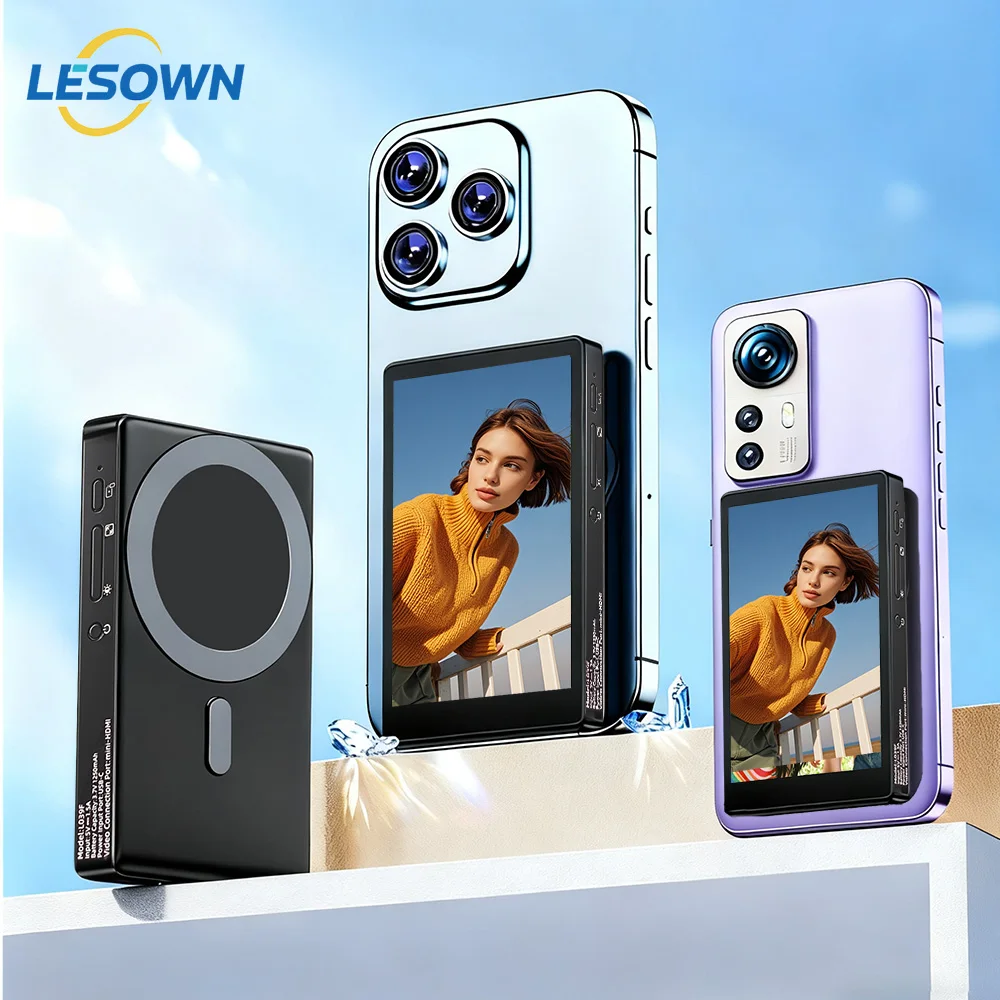 LESOWN 4 Inch 480x800 IPS LCD Small Wireless Selfie Monitor Magnetic Phone Vlog Selfie Monitor Screen for iPhone & Android
LESOWN 4 Inch 480x800 IPS LCD Small Wireless Selfie Monitor Magnetic Phone Vlog Selfie Monitor Screen for iPhone & Android