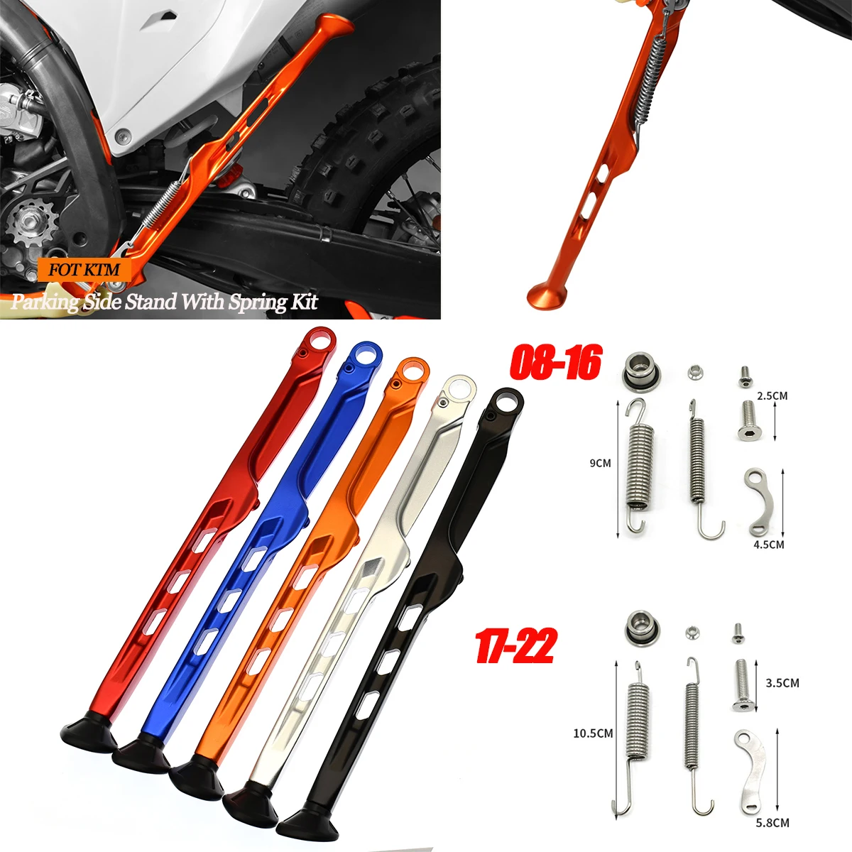 Motorcycle Parking Side Stand With Spring Kit For KTM XC XCW XCF XCFW EXC EXCF 2008-2023 For Husqvarna TE FE TX FX FS 2012-2023
Motorcycle Parking Side Stand With Spring Kit For KTM XC XCW XCF XCFW EXC EXCF 2008-2023 For Husqvarna TE FE TX FX FS 2012-2023