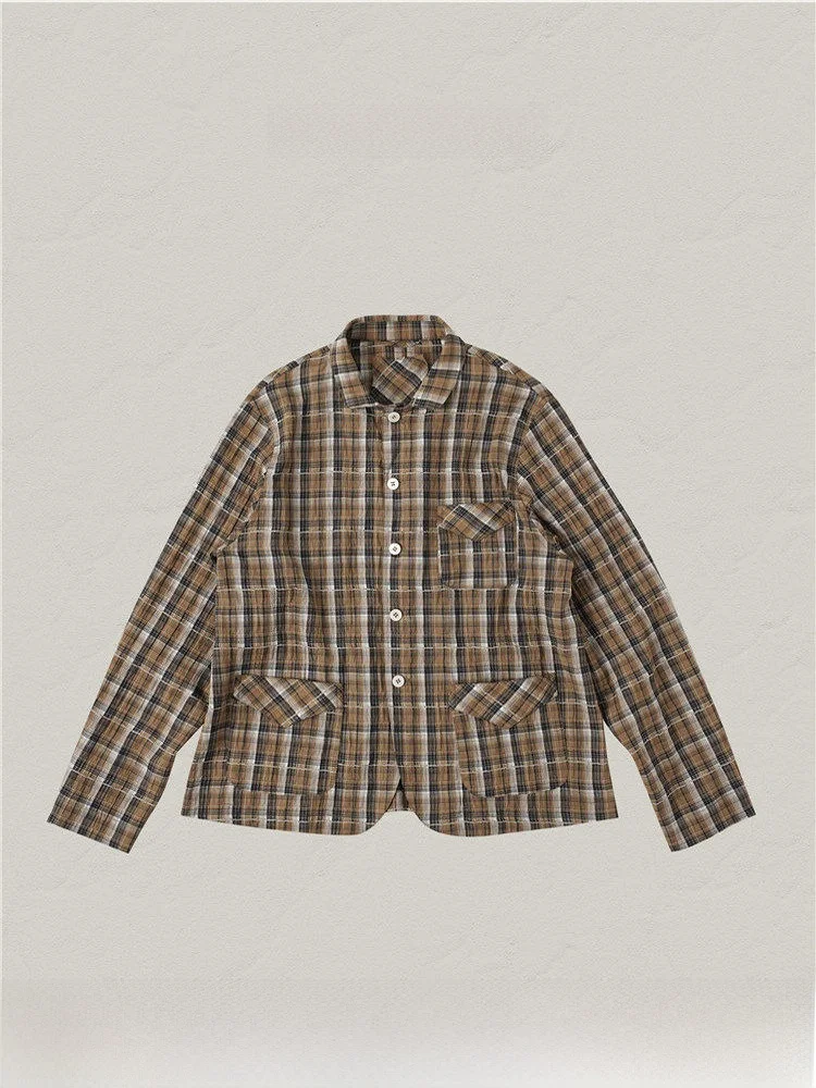 Women's Vintage Plaid Shirt Thin Long Sleeve Collar Bebe Spring Autumn Fashion Top Polyester Cotton Spandex Blend
Women's Vintage Plaid Shirt Thin Long Sleeve Collar Bebe Spring Autumn Fashion Top Polyester Cotton Spandex Blend