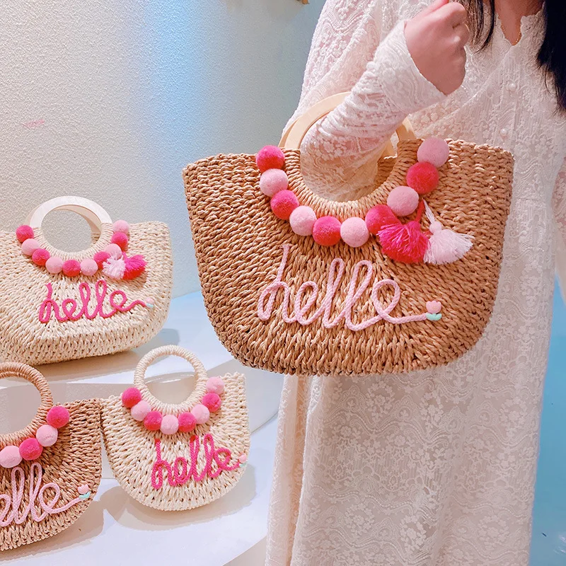 Personalized With Colorful balls 2025 New Woven Tote Summer travel Bags Hand-made bags beach pool boho Handbags
Personalized With Colorful balls 2025 New Woven Tote Summer travel Bags Hand-made bags beach pool boho Handbags