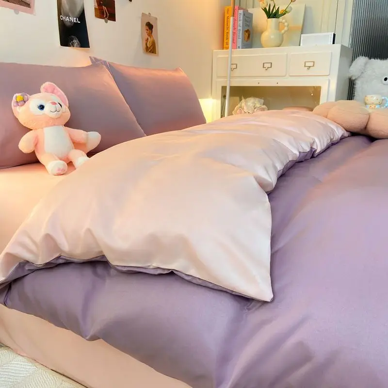 Solid Color Luxury Washed Silk Bedding Set, Summer Cooling Ice Silk, 3/4 Pcs for Student Dormitory
Solid Color Luxury Washed Silk Bedding Set, Summer Cooling Ice Silk, 3/4 Pcs for Student Dormitory