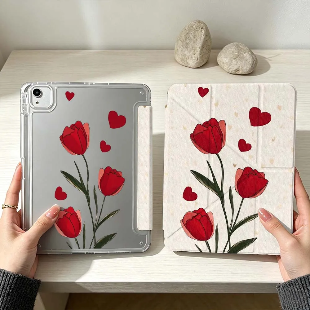 Red Flower Heart Pattern Soft For iPad Pro Air mini 6 5 4 3 2 1 11th 10th 6th 5th M5 M4 M3 M2 9gen Foldable 3Y Tablet Case
Red Flower Heart Pattern Soft For iPad Pro Air mini 6 5 4 3 2 1 11th 10th 6th 5th M5 M4 M3 M2 9gen Foldable 3Y Tablet Case