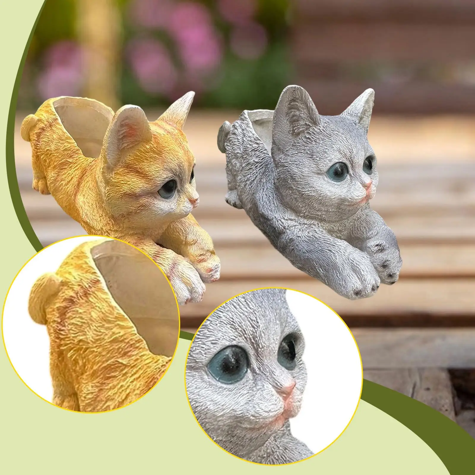 Cute Kitten Flower Pot Resin Animal Decorative Planter Plant Vase for Office Entryway and Indoor Garden Decor
Cute Kitten Flower Pot Resin Animal Decorative Planter Plant Vase for Office Entryway and Indoor Garden Decor