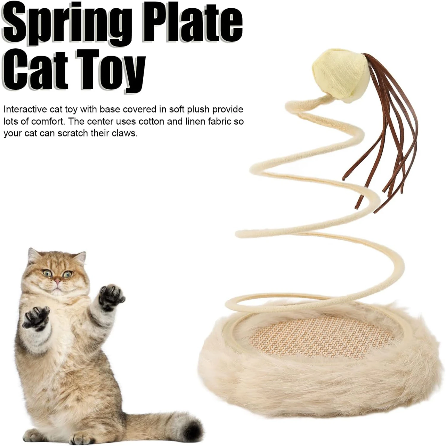 Engaging and Interactive Cat Toy with Spiral Spring - Fun Toy Base with Teaser Balls and Playful Mouse for Kittens - Indoor Cats
Engaging and Interactive Cat Toy with Spiral Spring - Fun Toy Base with Teaser Balls and Playful Mouse for Kittens - Indoor Cats