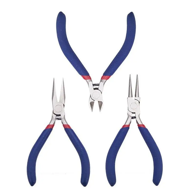 1Set 3Pcs Jewelry Pliers Sets Carbon Steel Side Cutting Round/Bent/Long Chain Nose Pliers DIY Jewelry Tool
1Set 3Pcs Jewelry Pliers Sets Carbon Steel Side Cutting Round/Bent/Long Chain Nose Pliers DIY Jewelry Tool