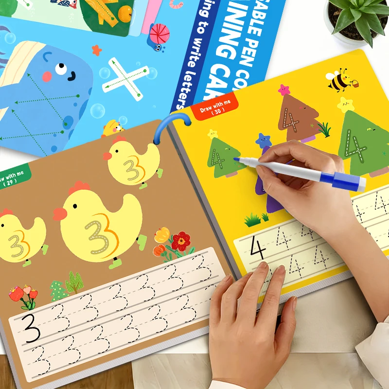 A Set of 30-Page Children's Pen Control Training Cards, Equipped with 2 Erasable Pens, for Repeated Writing Practice, Including Letter Writing and Line Practice, Learning Aids
A Set of 30-Page Children's Pen Control Training Cards, Equipped with 2 Erasable Pens, for Repeated Writing Practice, Including Letter Writing and Line Practice, Learning Aids