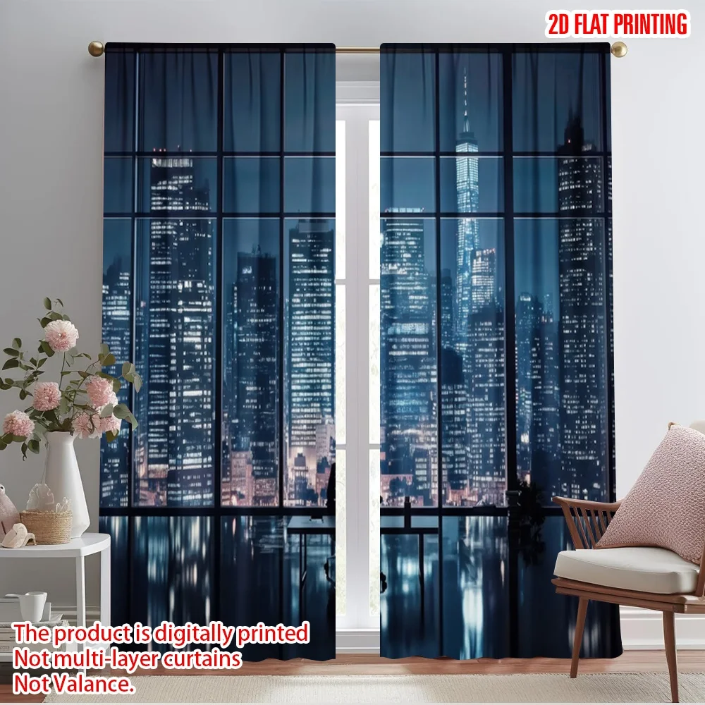 2pcs,2D plane printing Curtains Digital Printed Urban Window View Polyester Easy Install (without rod) Decorations For Home for
2pcs,2D plane printing Curtains Digital Printed Urban Window View Polyester Easy Install (without rod) Decorations For Home for