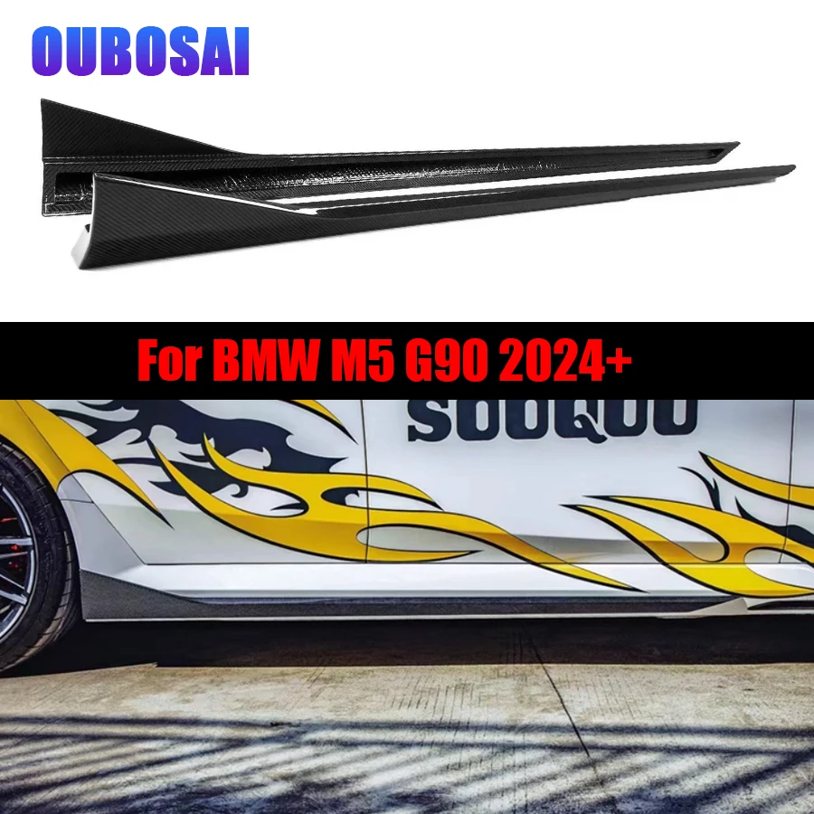 For BMW M5 G90 2024+ Dry Carbon Fiber Side Skirt Side bumper Splitters Side skirts Cupwings Apron Side panel Auto Parts
For BMW M5 G90 2024+ Dry Carbon Fiber Side Skirt Side bumper Splitters Side skirts Cupwings Apron Side panel Auto Parts